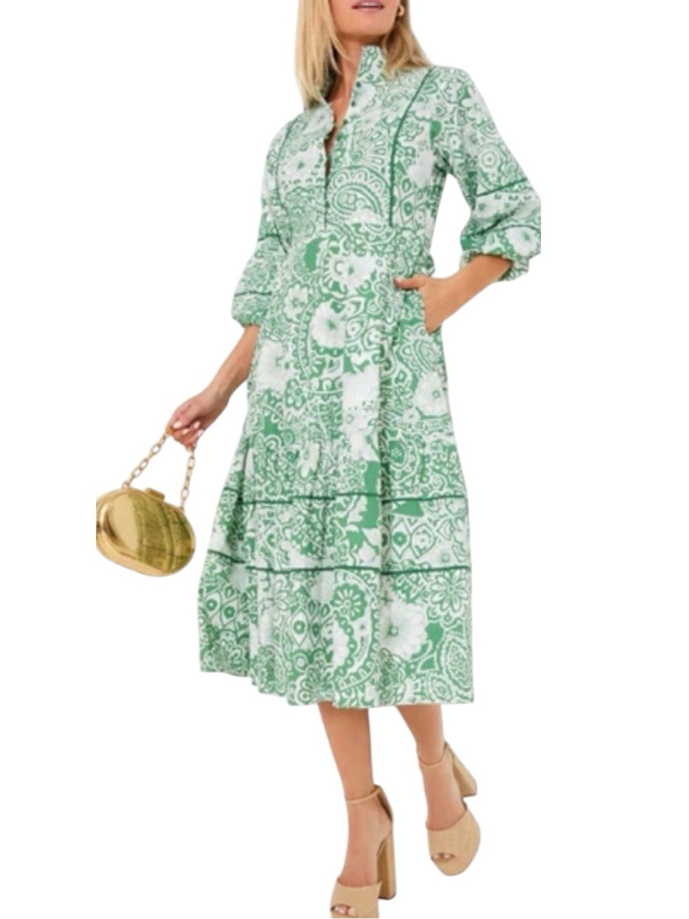 NEW TUCKERNUCK Hillsborough dress. Green floral. M. NWT